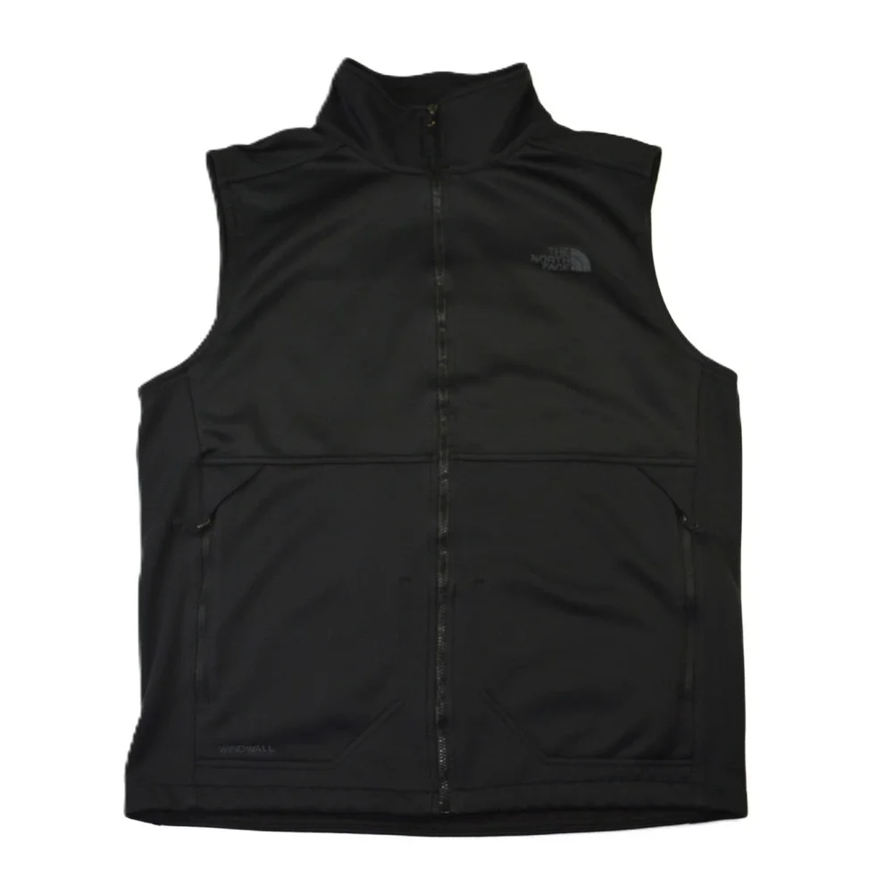 The North Face Mens WindWall Softshell Vest Black Full Zip Medium NF0A3LRE